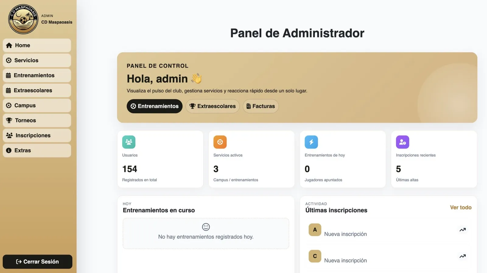 Platform management view